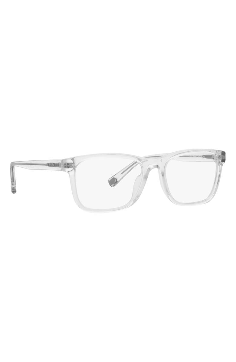 COACH 54mm Rectangular Optical Glasses, Alternate, color, Crystal / Demo Lens