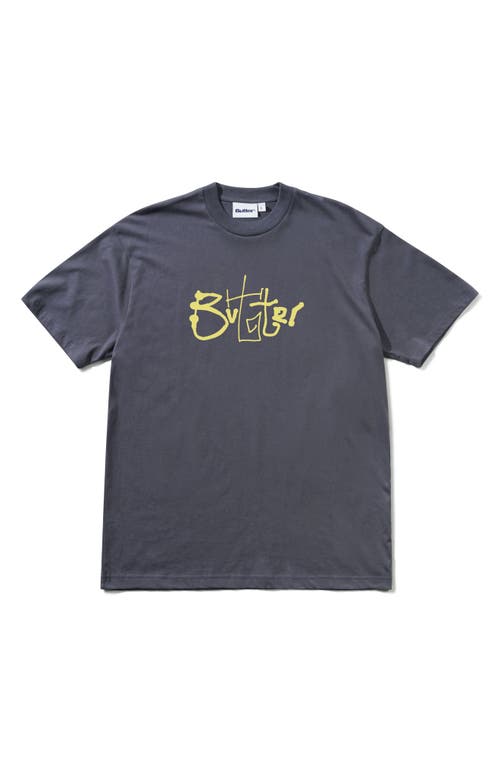Butter Goods Scribble Graphic T-shirt In Gray