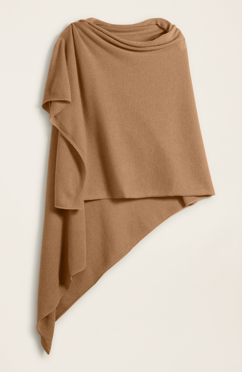 Italic Amara Cashmere Wrap, Alternate, color, Camel