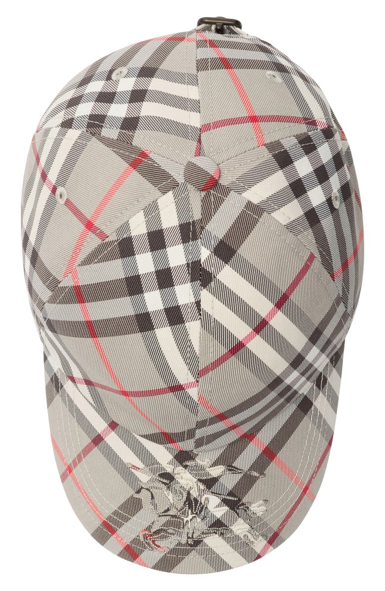 Burberry EKD Embroidered Bias Check Adjustable Baseball Cap, Alternate, color, Mauve Grey Ip Check