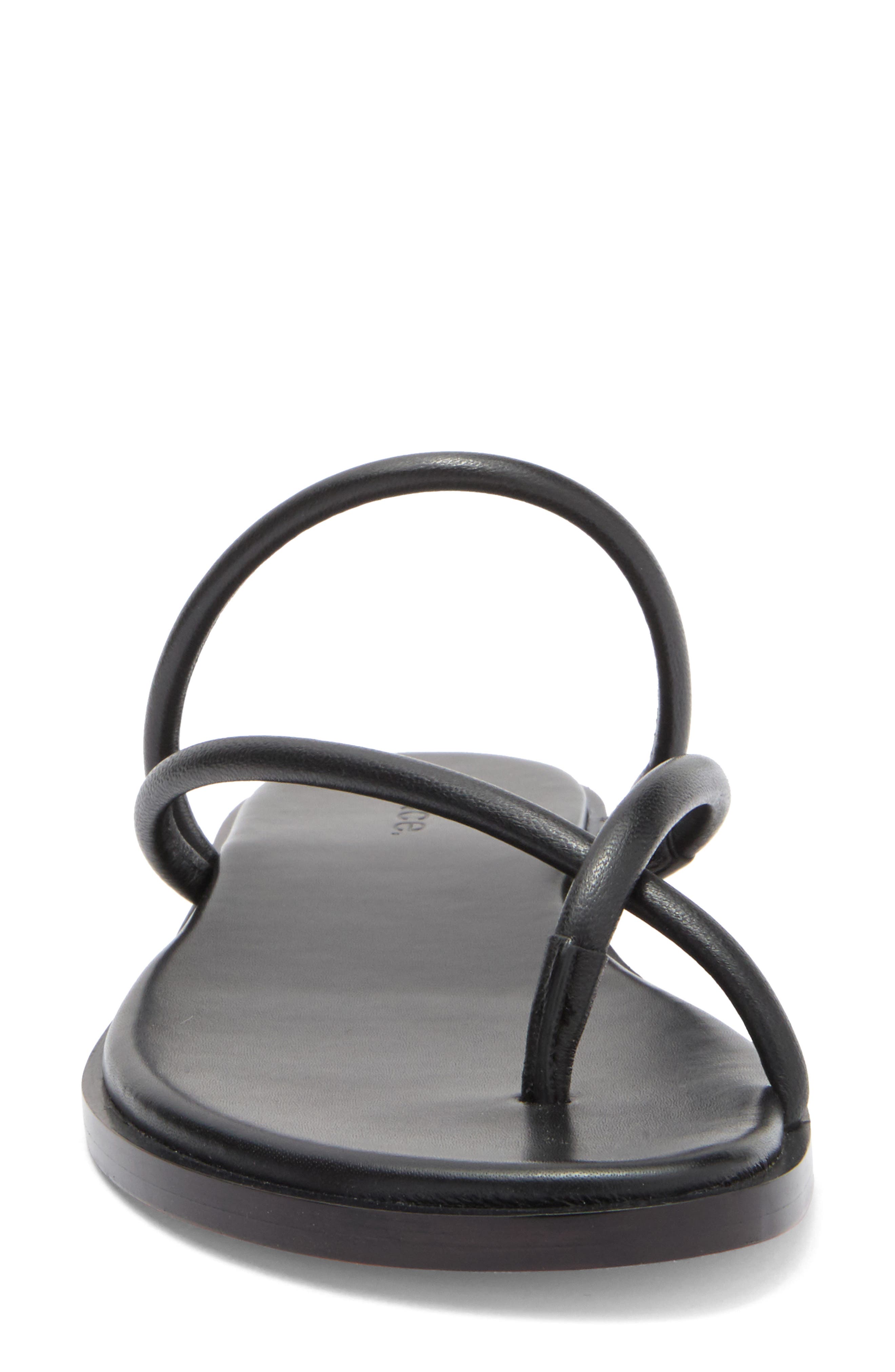 Vince Elisa Leather Sandal, Alternate, color, Black