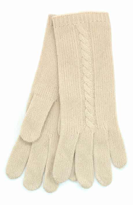 Portolano Cable Knit Cashmere Gloves
