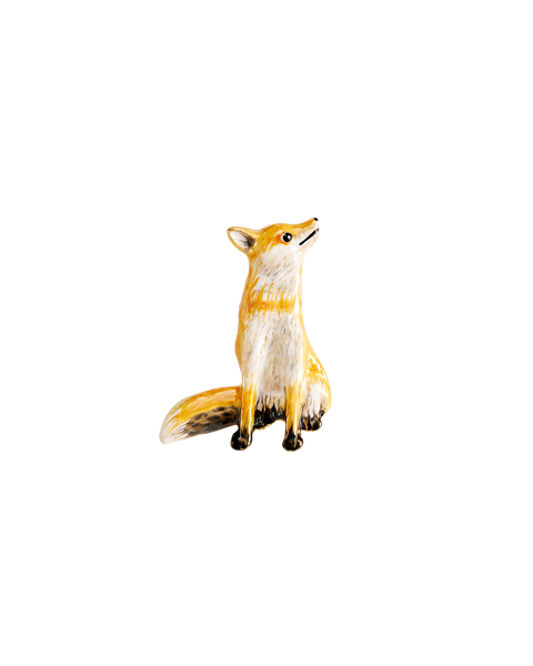 Enamel Fox Brooch