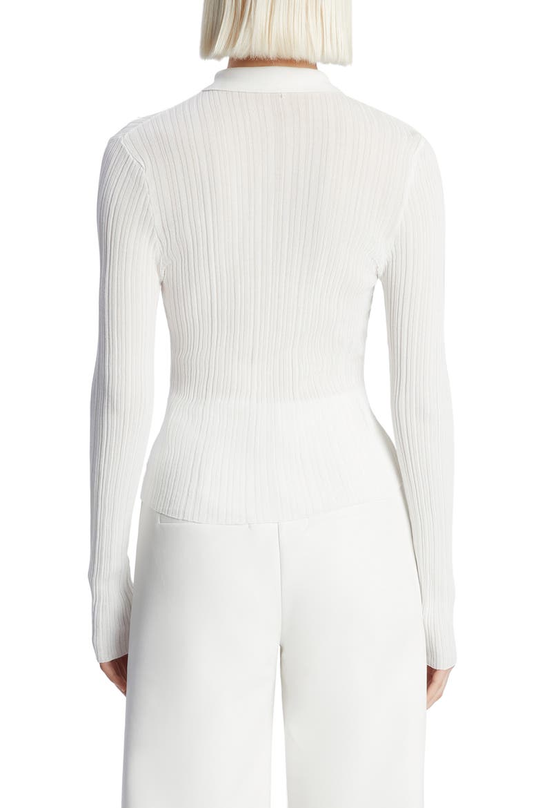 Ayda Long Sleeve Rib Top, Alternate, color, ORCHID WHITE