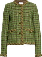 ST. JOHN Metallic Eyelash Tweed Jacket