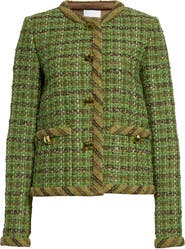 ST. JOHN Metallic Eyelash Tweed Jacket