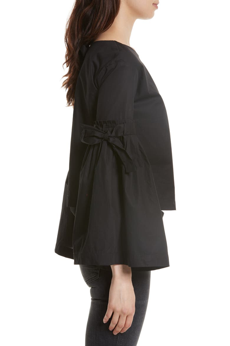 So Obviously Yours Bell Sleeve Top, Alternate, color, BLACK
