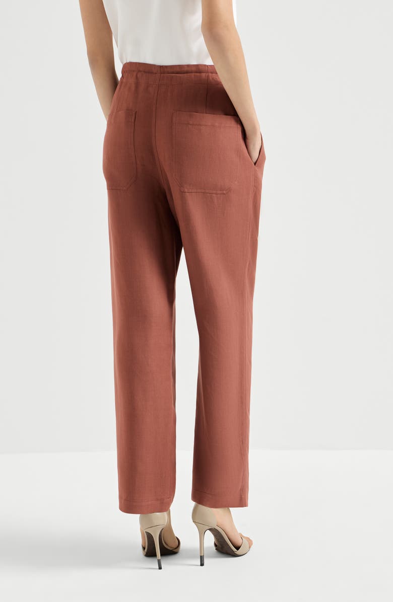 Brunello Cucinelli Tailored track trousers, Alternate, color, Firebrick