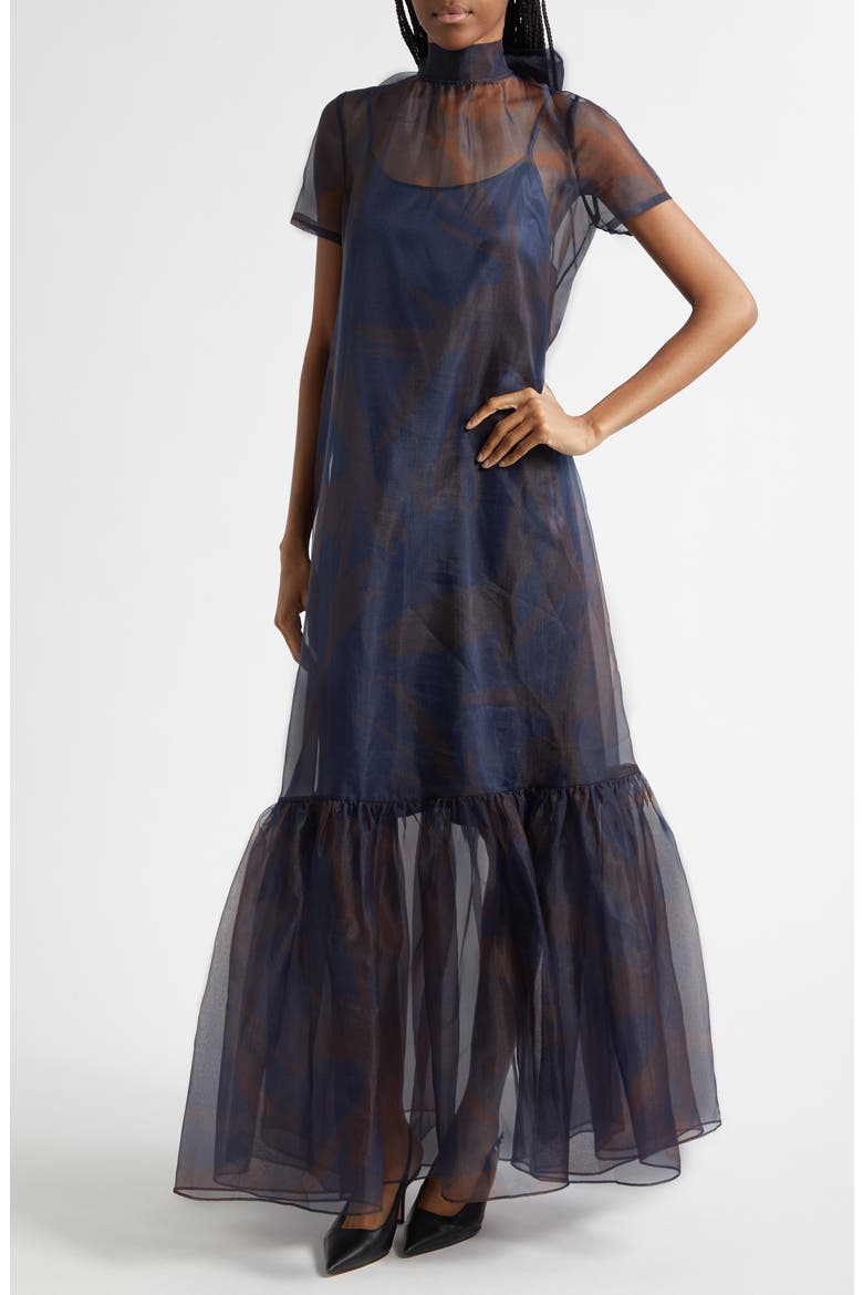 Calluna Organza Gown, Alternate, color, TWILIGHT FOLIAGE