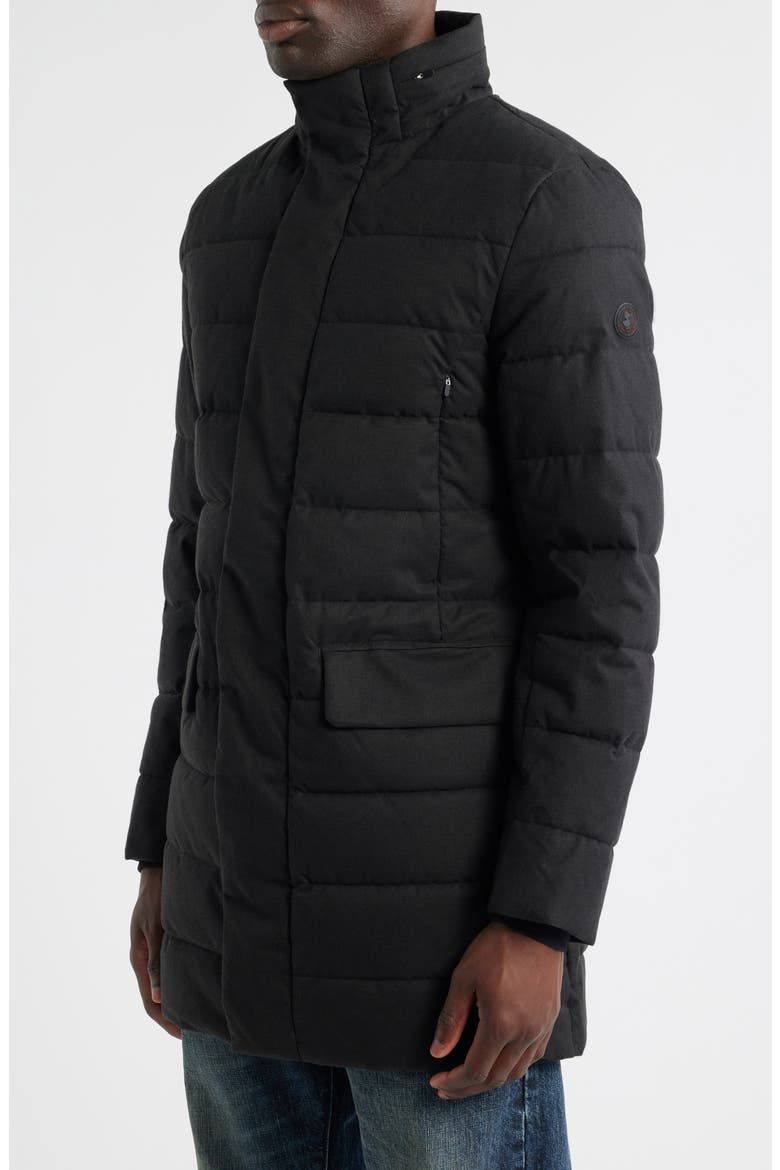 Gordon Puffer Jacket with Stowaway Hood, Alternate, color, BLACK MELANGE