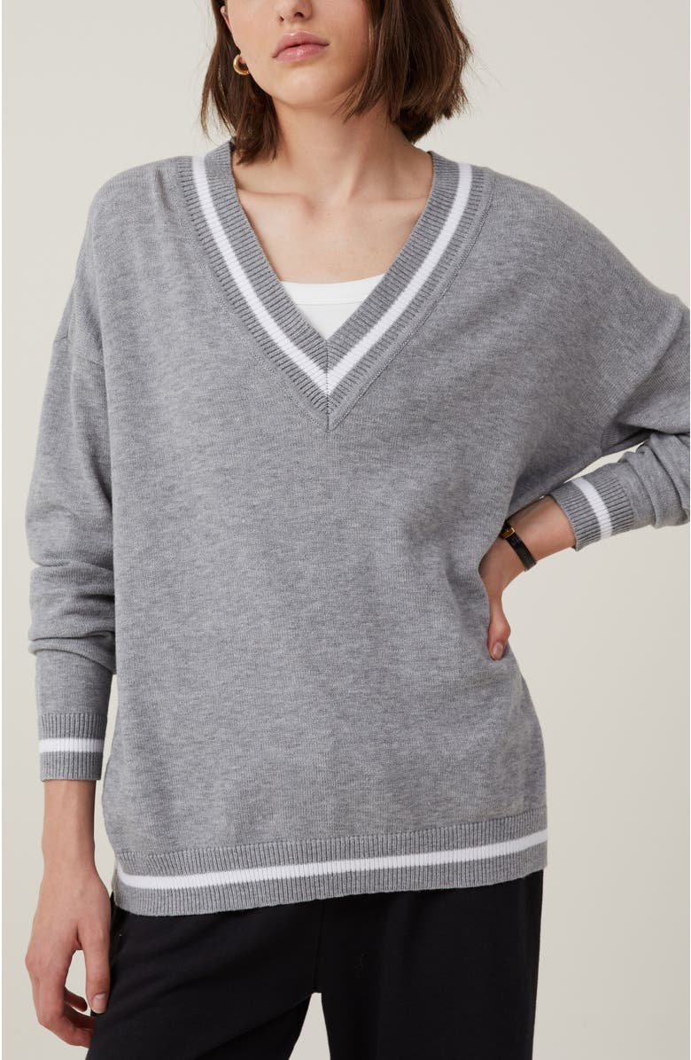 Cotton On Everfine V-Neck Sweater, Main, color, 