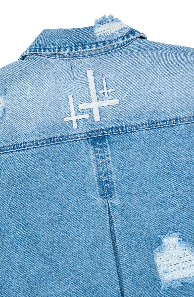 RtA Valentiano Boxy Denim Jacket, Alternate, color, 