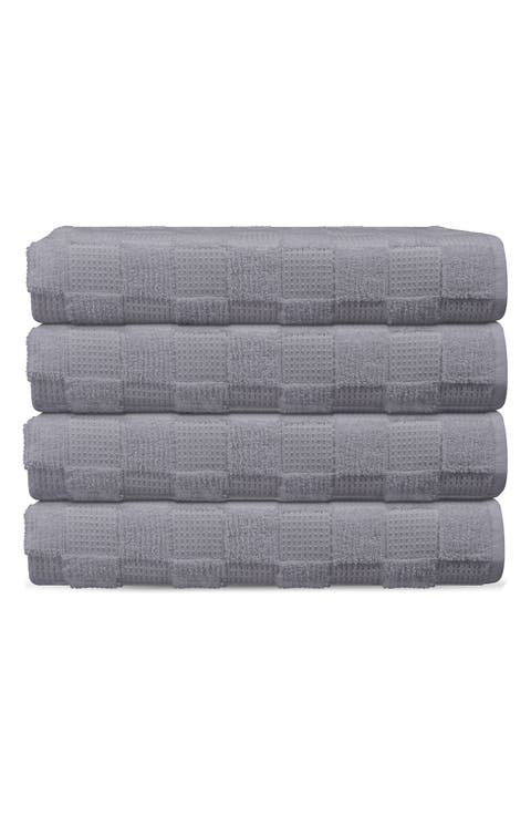 Waffle Terry 4-Piece Turkish Cotton Bath Towel Set