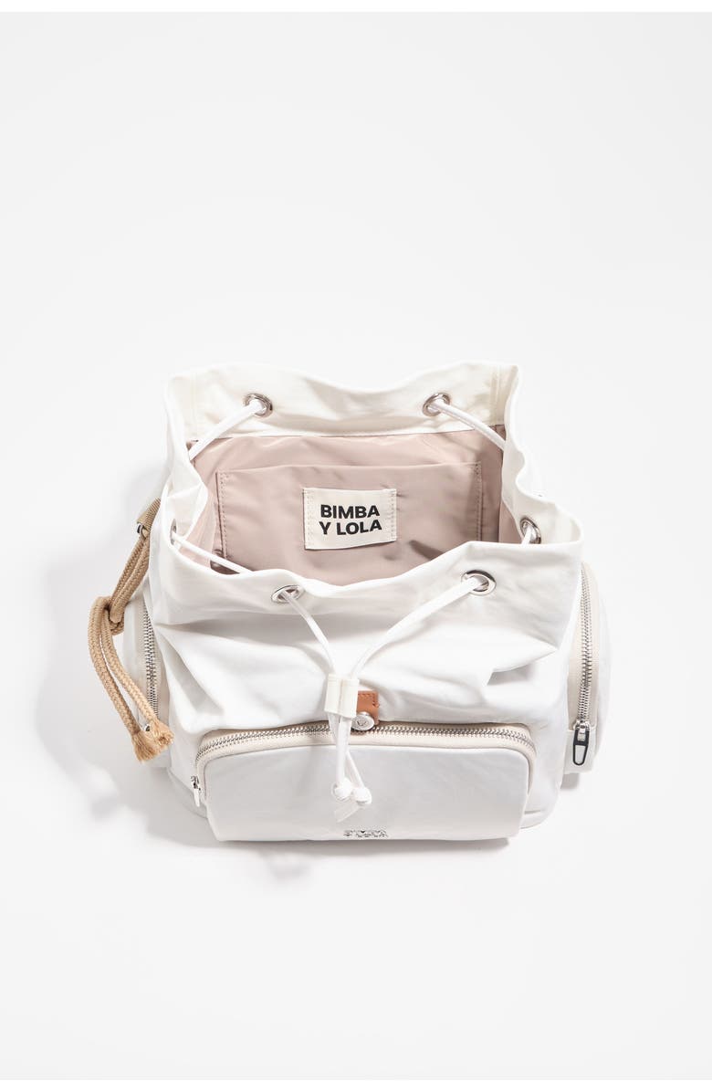 Bimba y Lola Nylon Multi-Pocket Backpack, Alternate, color, White