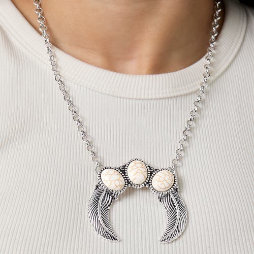 Jessica Simpson Ox Silver Western Necklace In Metallic