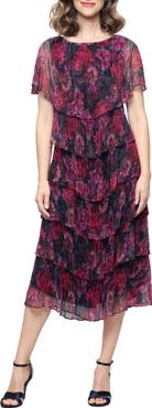 SL FASHIONS Tiered Bodre Dress