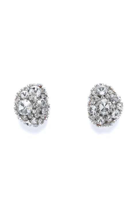 Crystal Cluster Post Earrings