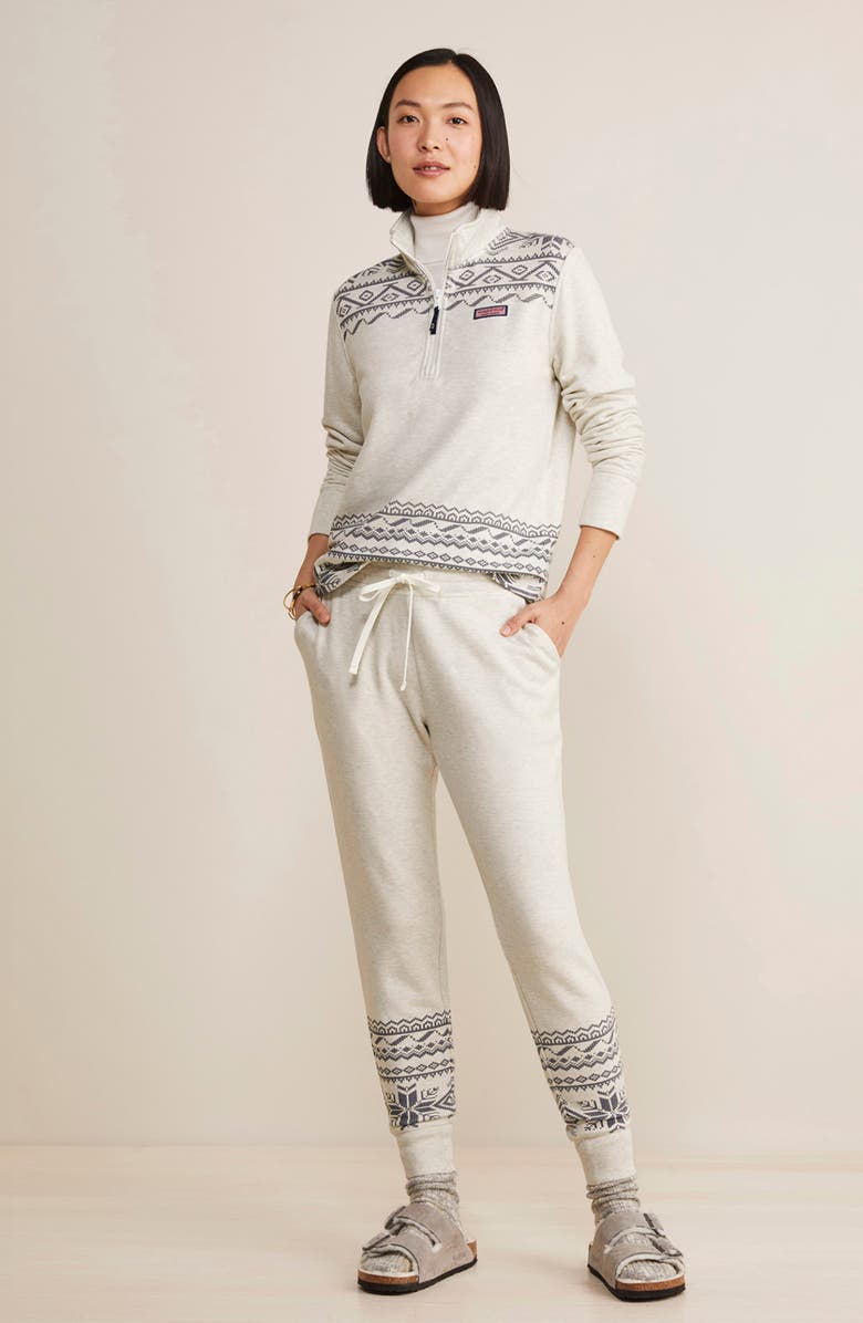 vineyard vines Dreamcloth Relaxed Fair Isle Half Zip Sweatshirt, Alternate, color, 