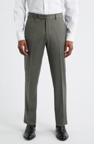 Zanella Parker Flat Front Stretch Wool Flannel Trousers (Nordstrom Exclusive)