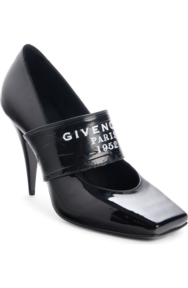 Givenchy Logo Square Toe Mary Jane Pump, Main, color, Black