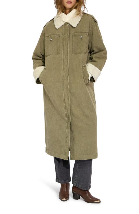 Chill Rider Denim Faux Shearling Coat