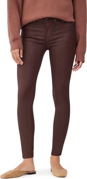DL1961 Florence Instasculpt Coated Mid Rise Skinny Jeans