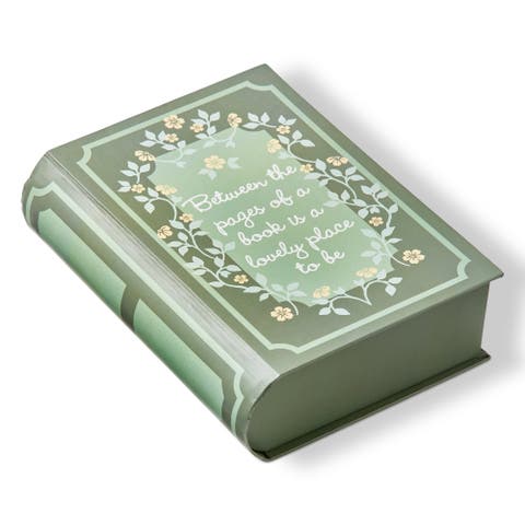 Between The Pages Decorative Book Box Green Multi 7.5 x 9.75 x 2.75 in