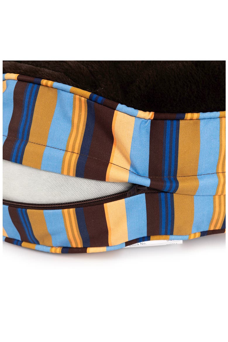 Round Stripe Pet Bed, Alternate, color, BRAND STRIPE