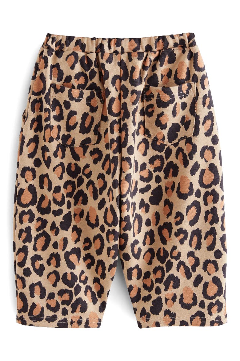 Kids' Leopard Print Barrel Pants, Alternate, color, BROWN MULTI