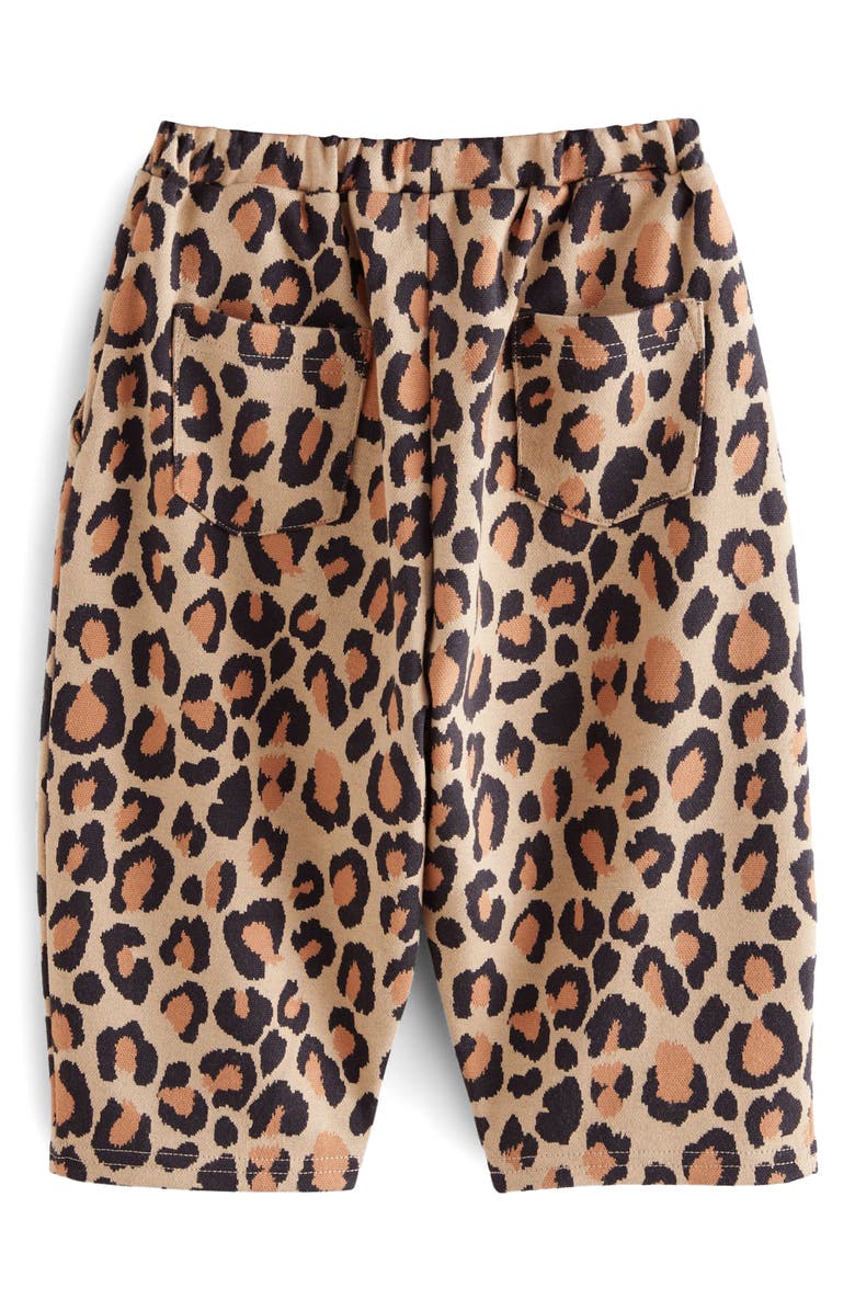 NEXT Kids' Leopard Print Barrel Pants, Alternate, color, Brown Multi