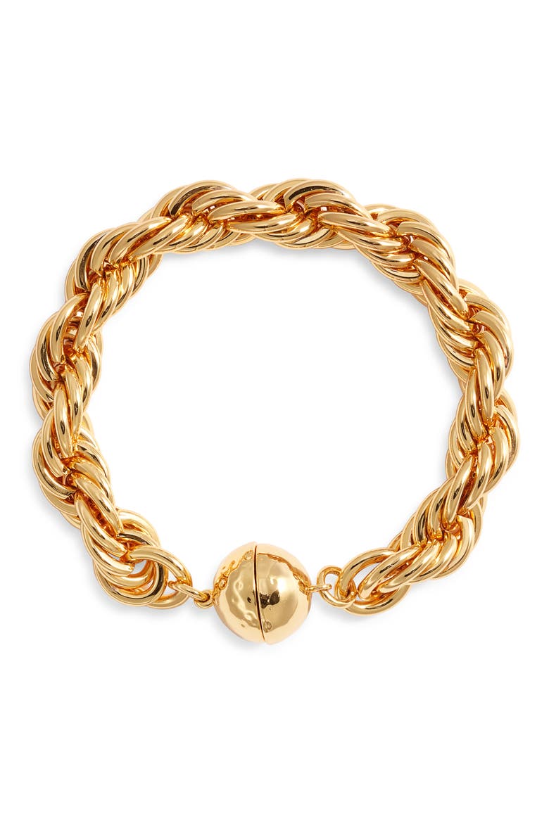 Rope Chain Bracelet, Main, color, GOLD