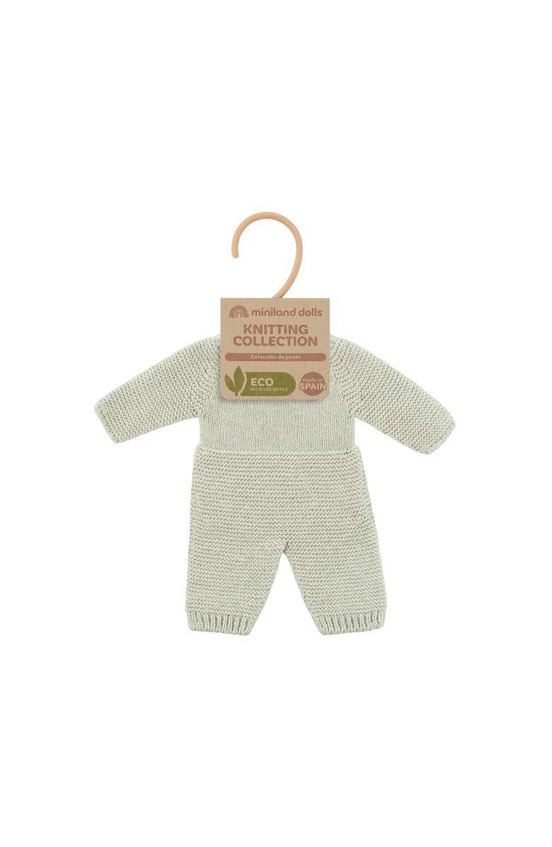 Miniland Knitted Doll Outfit for 12 5/8" Miniland Dolls, Alternate, color, Green Multi