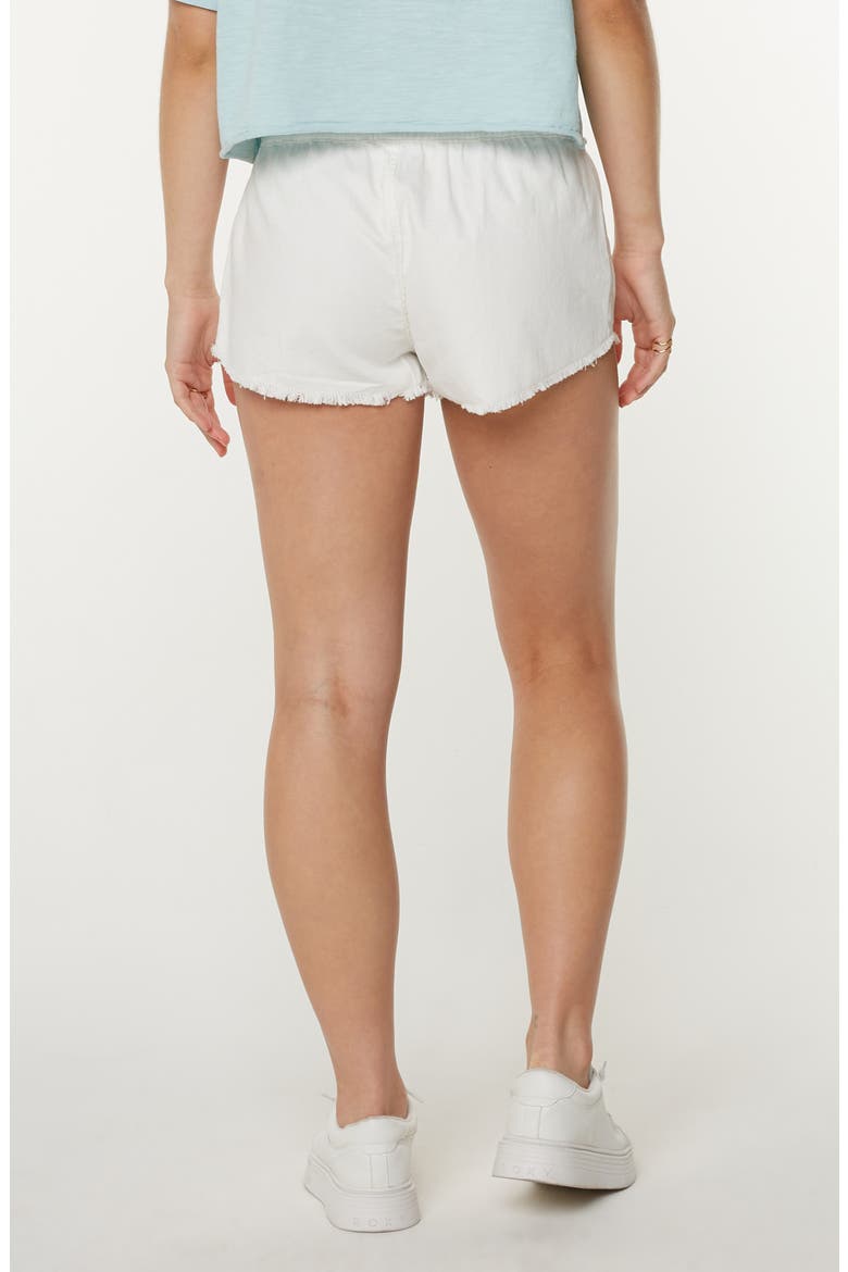Scenic Route Frayed Cotton Shorts, Alternate, color, SNOW WHITE SOLID
