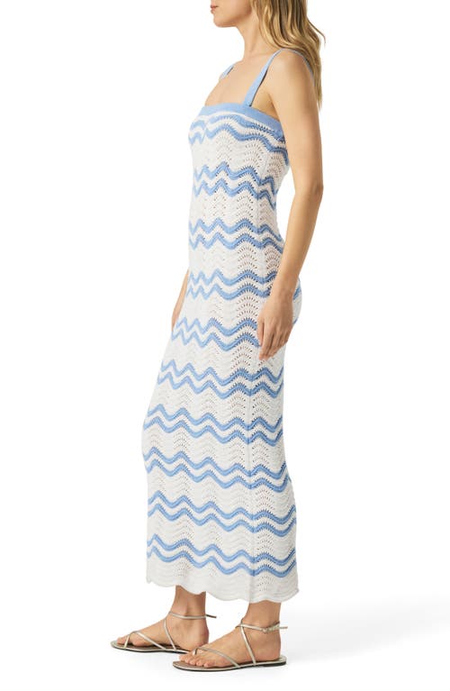 Splendid Cove Sweater Dress In Steel Blue Stripe