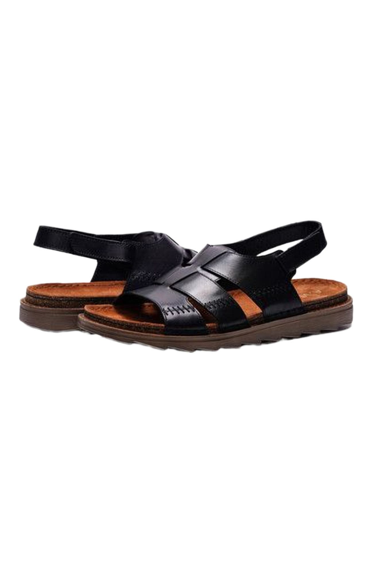 A. Veer Maldiva Back Strap Sandal, Alternate, color, Black Leather