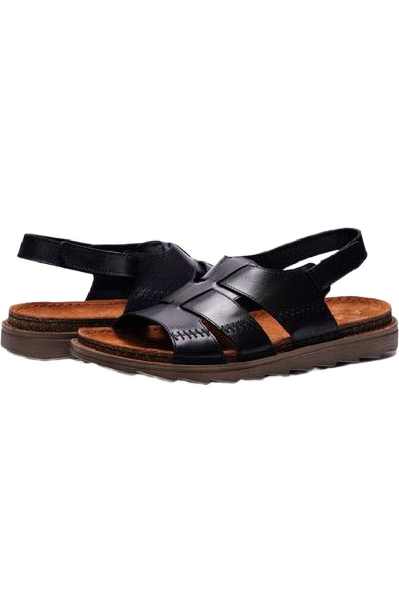 A. Veer Maldiva Back Strap Sandal, Alternate, color, Black Leather