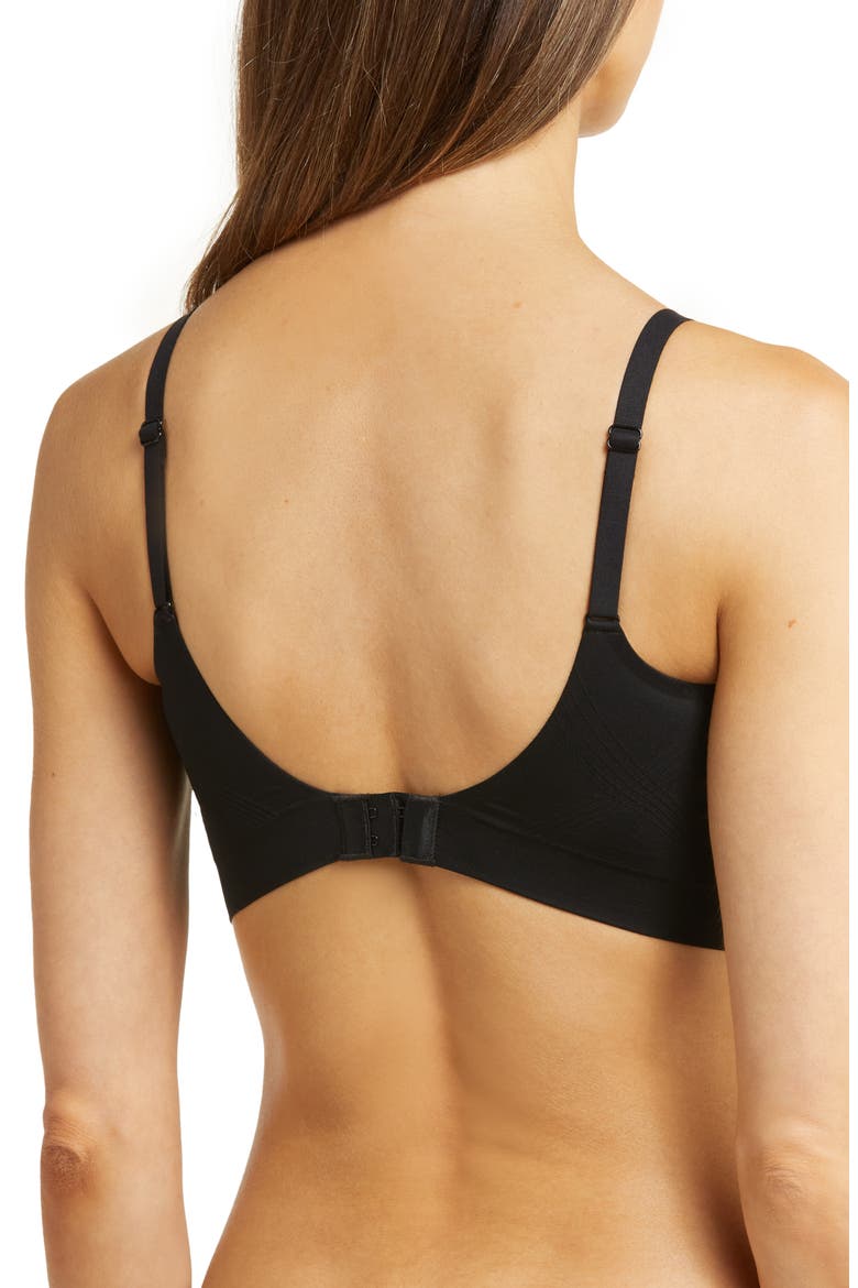 Smooth Comfort Seamless Padded Bralette, Alternate, color, BLACK
