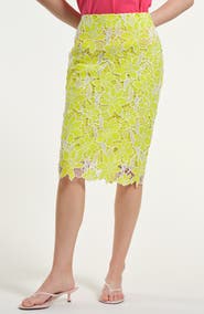Isaac Mizrahi New York Floral Embroidered Eyelet Skirt