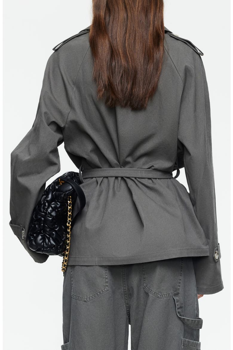 Trencherous Crop Coat, Alternate, color, MOSS