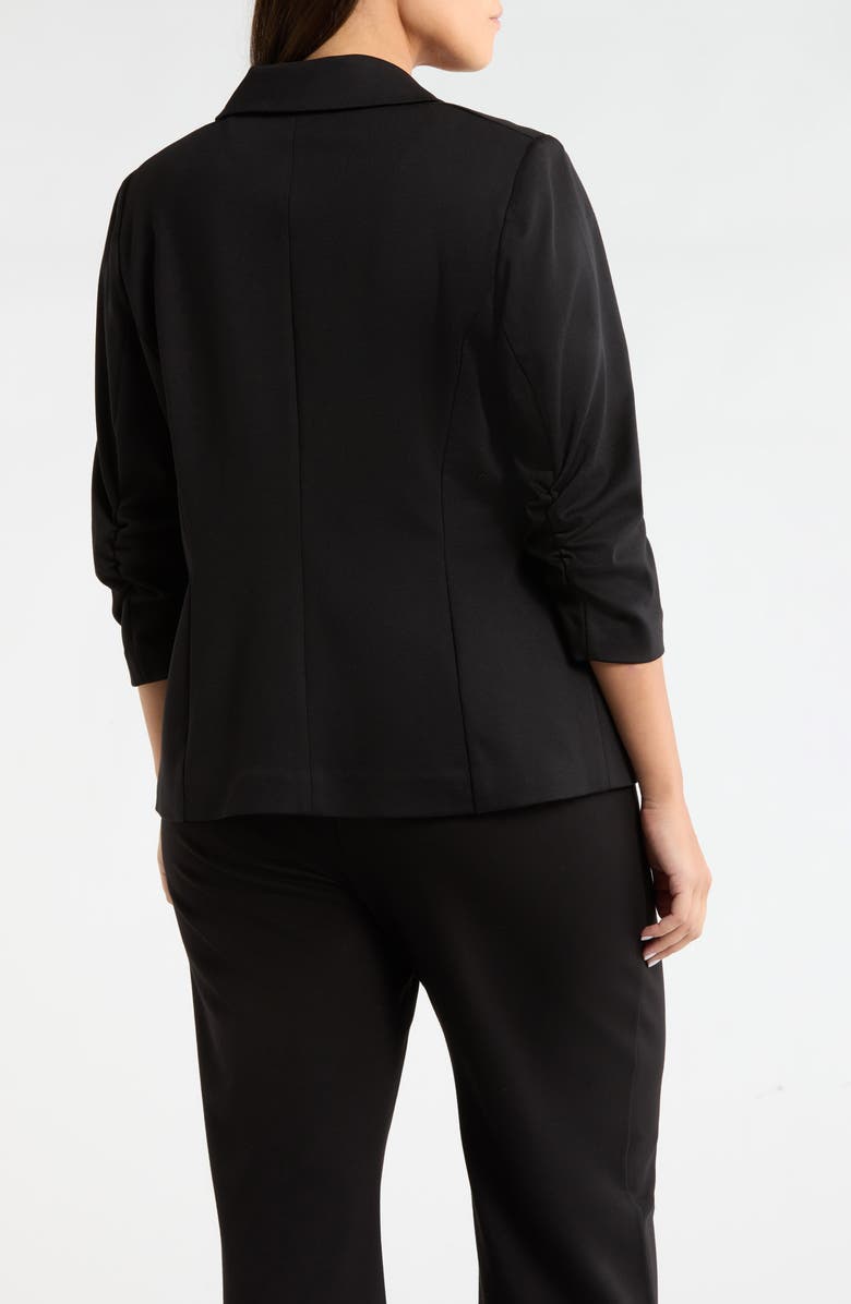 AK ANNE KLEIN Scrunch Sleeve Ponte Knit Blazer, Alternate, color, 