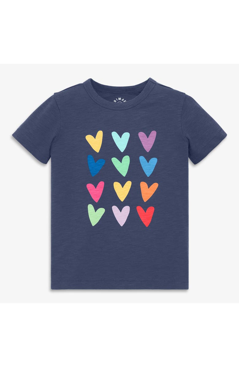 Primary Kids Rainbow Hearts Tee, Main, color,