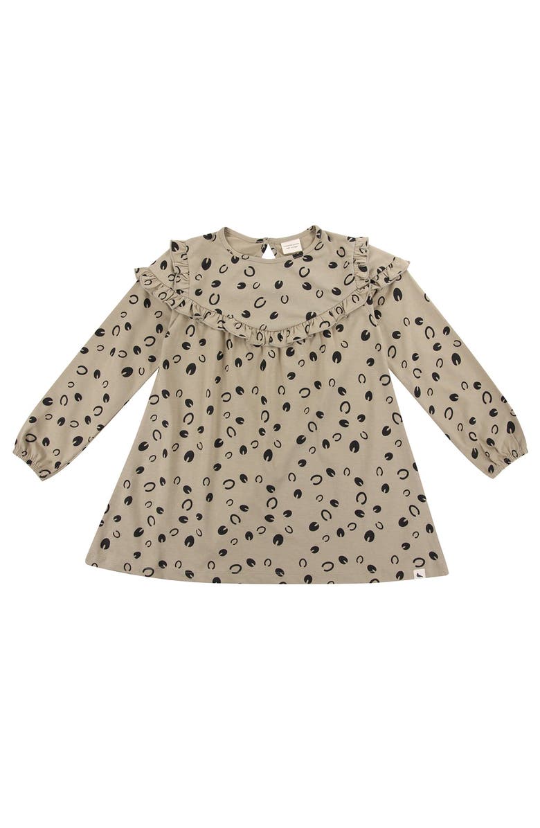 Turtledove London Kids Organic Cotton Equestrian Print Dress, Alternate, color, Tan