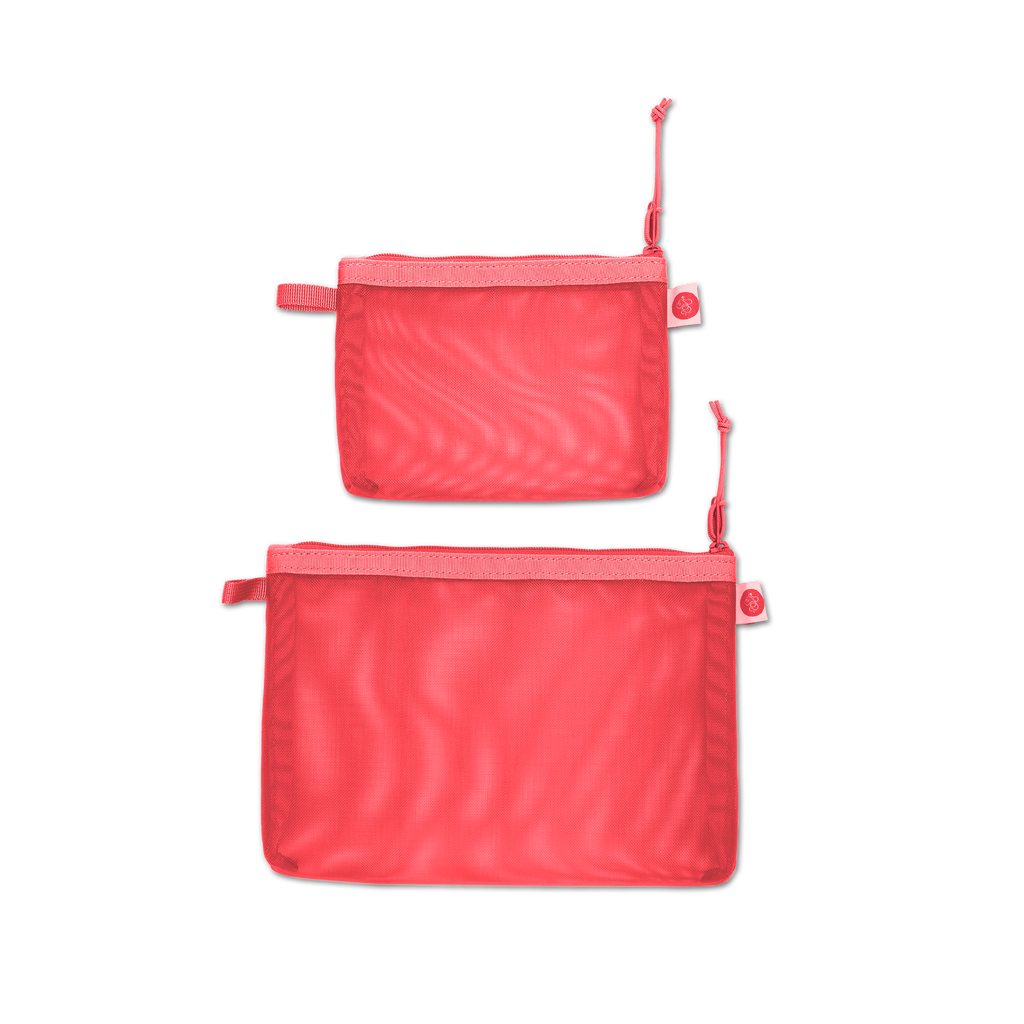 Baboon To The Moon Monomesh Pouch Set In Red