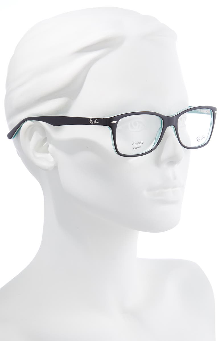 Ray-Ban 55mm Square Blue Light Blocking Glasses, Alternate, color, 