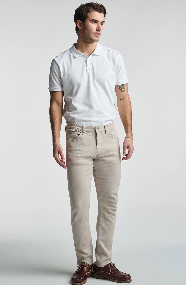 Mavi Jeans Jake Slim Leg Pants, Alternate, color, Oyster Herringbone