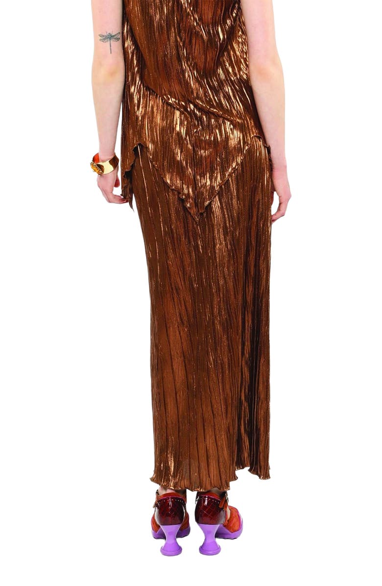 Anna Sui Fortuny Pleats Skirt, Alternate, color, Bronze