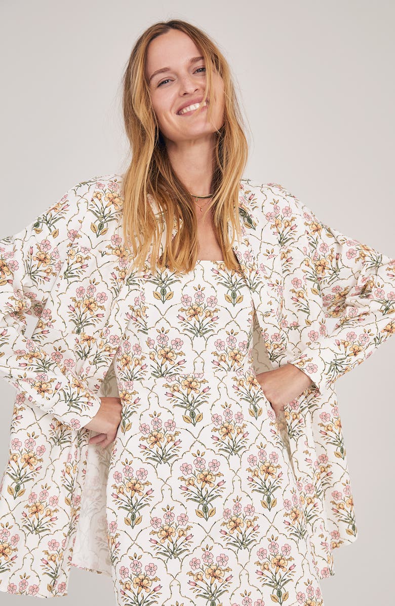 Favorite Daughter The Willow Floral Strapless Dress, Alternate, color, 