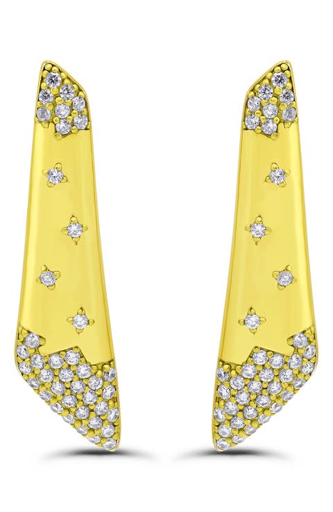 Cubic Zirconia Pav%C3%A9 Linear Earrings