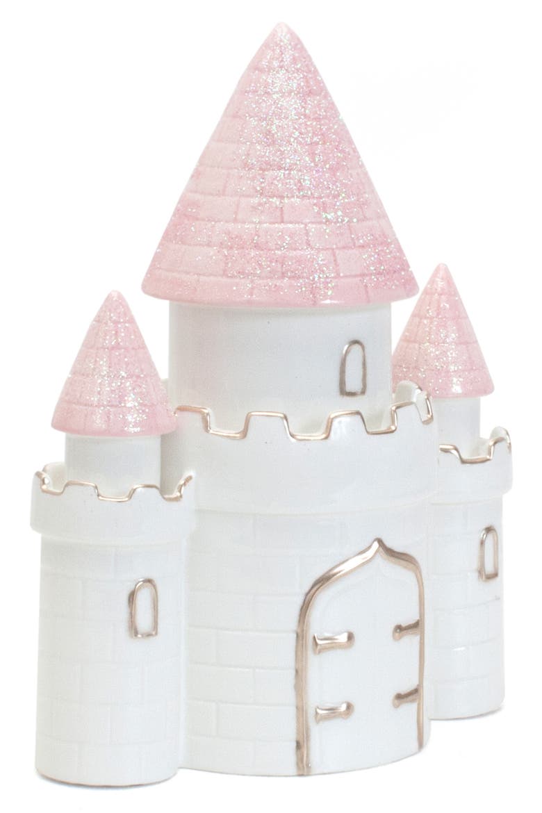 Ceramic Castle Bank, Alternate, color, PINK/ WHITE