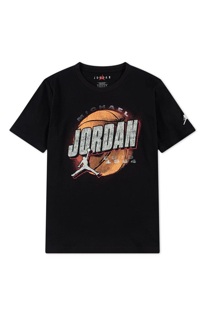 Jordan Kids' Distressed Chrome T-Shirt, Main, color, Black